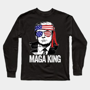 Anti Joe Biden Ultra Maga The Return Of The Great Maga King Long Sleeve T-Shirt